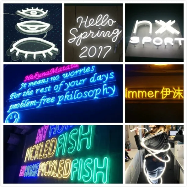Led neon flexible tube letter light  mini hose rope strip light 10X15mm Mono color led_flex_neon