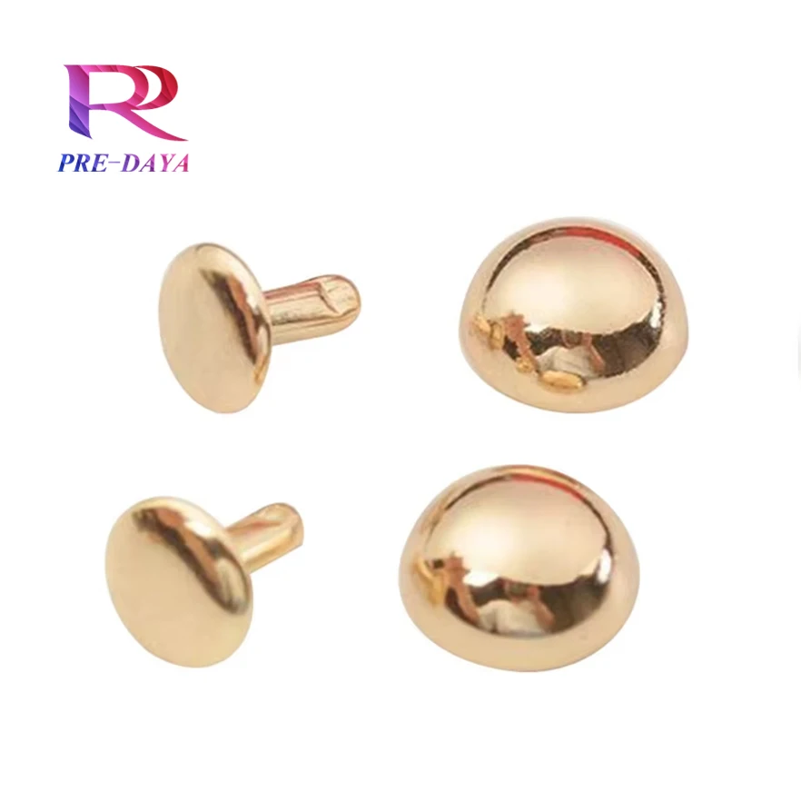 9*8mm Mushroom rivet hand bag metal accessory double face rivet stainless steel