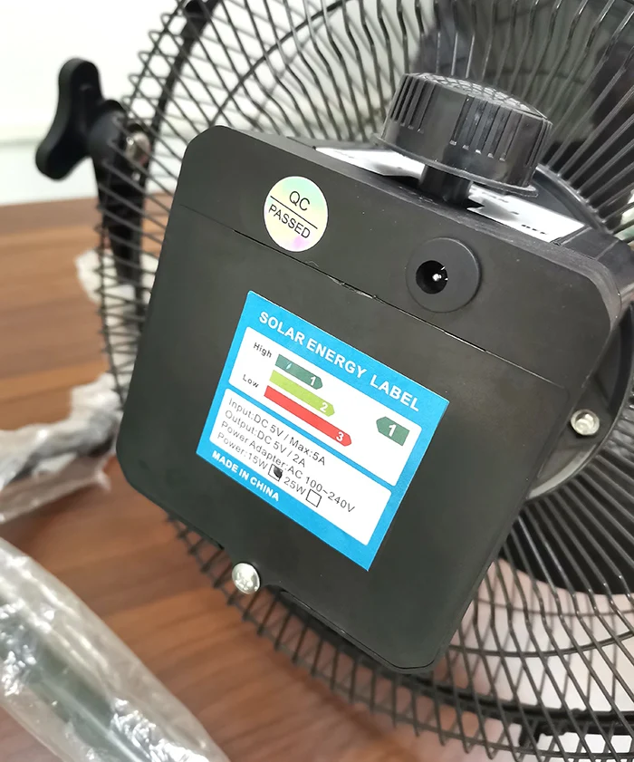Solar Fan solar fan rechargeable wireless portable silent floor fan 12 inches