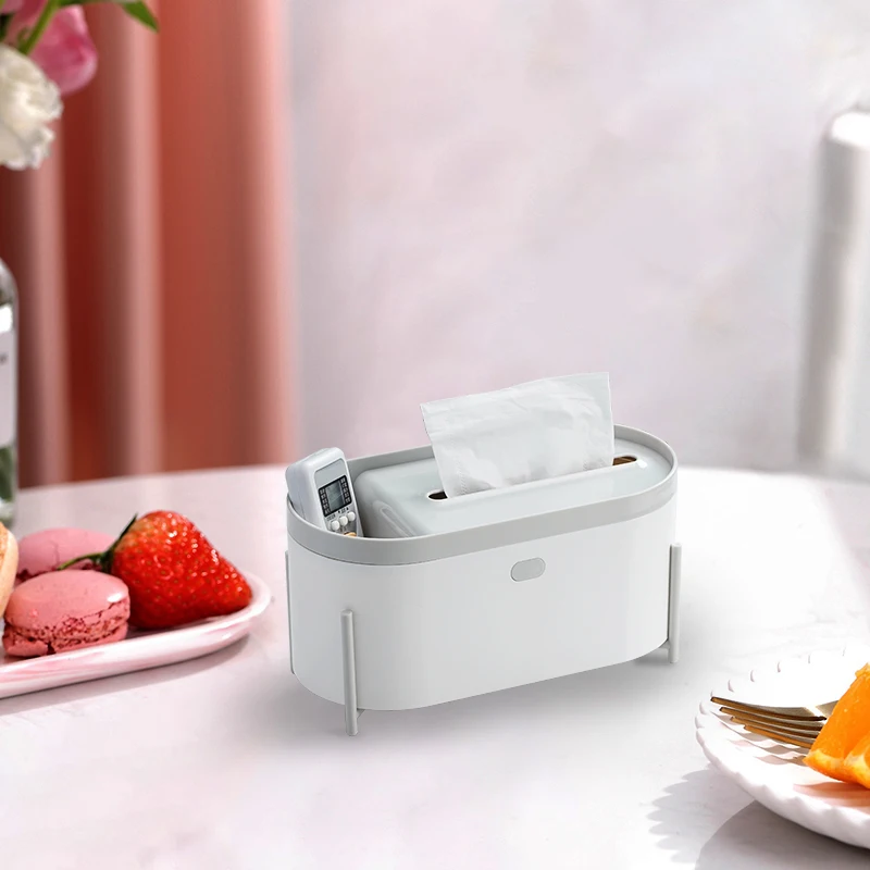 Luxury Bathroom Livingroom Plastic Tissue Box With Logo Dispenser Box Roll Paper Dispenser For Home