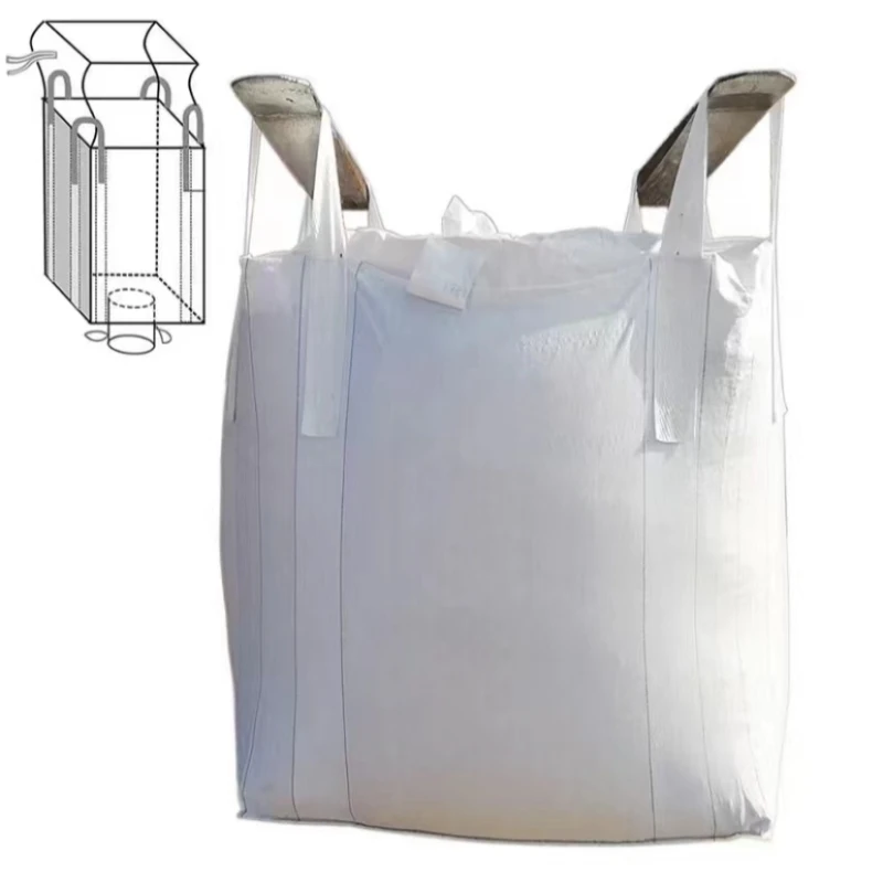 customized size 1-2 ton waterproof super big sand sack PP woven jumbo fibc bag