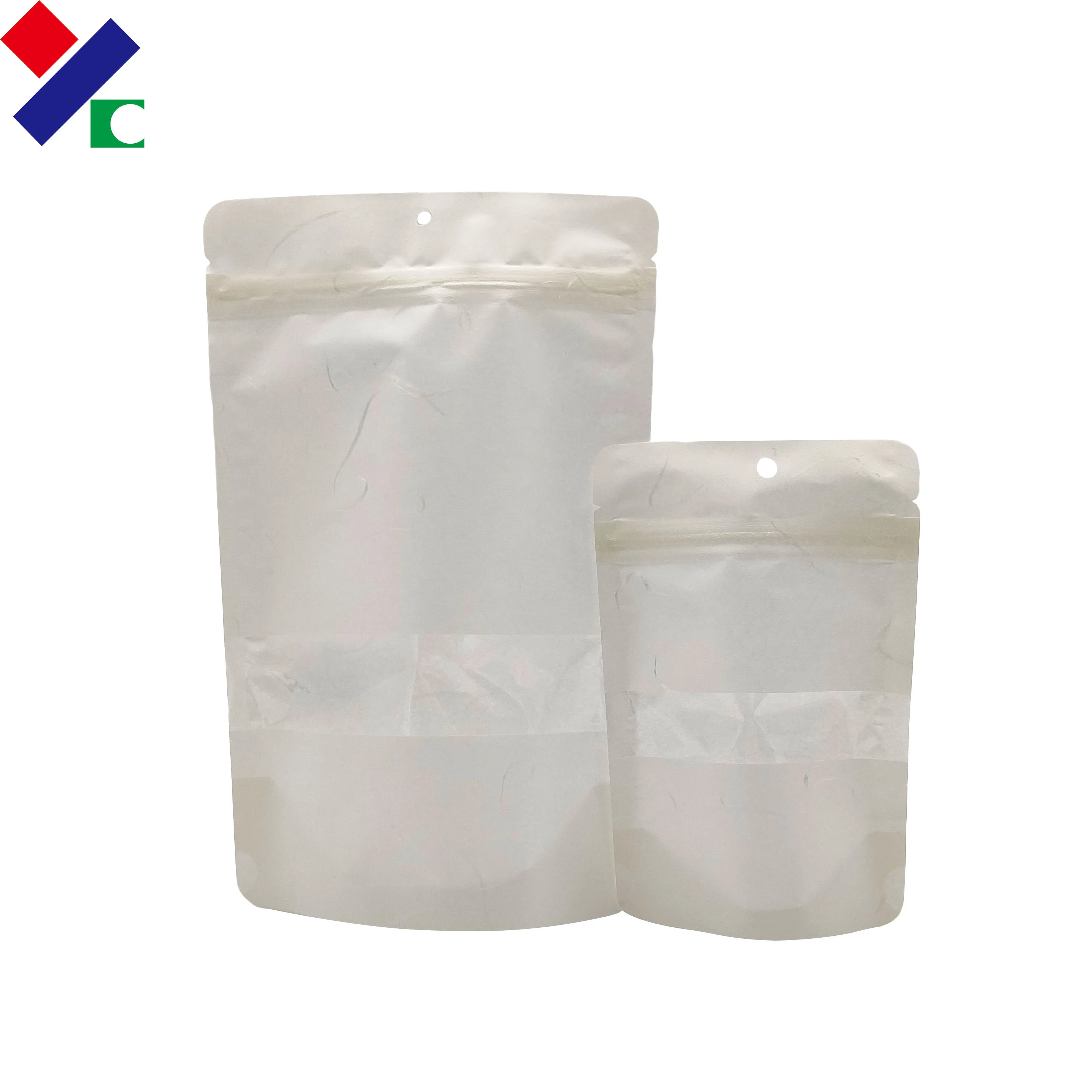 Custom Printed Kraft Compostable Packaging Bags With Zipper Food Stand Up Pouches Tea Bag Packaging