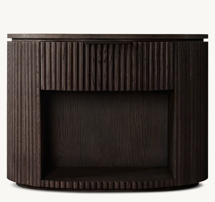 Luxury bedroom bedside furniture antique oak wood nightstand