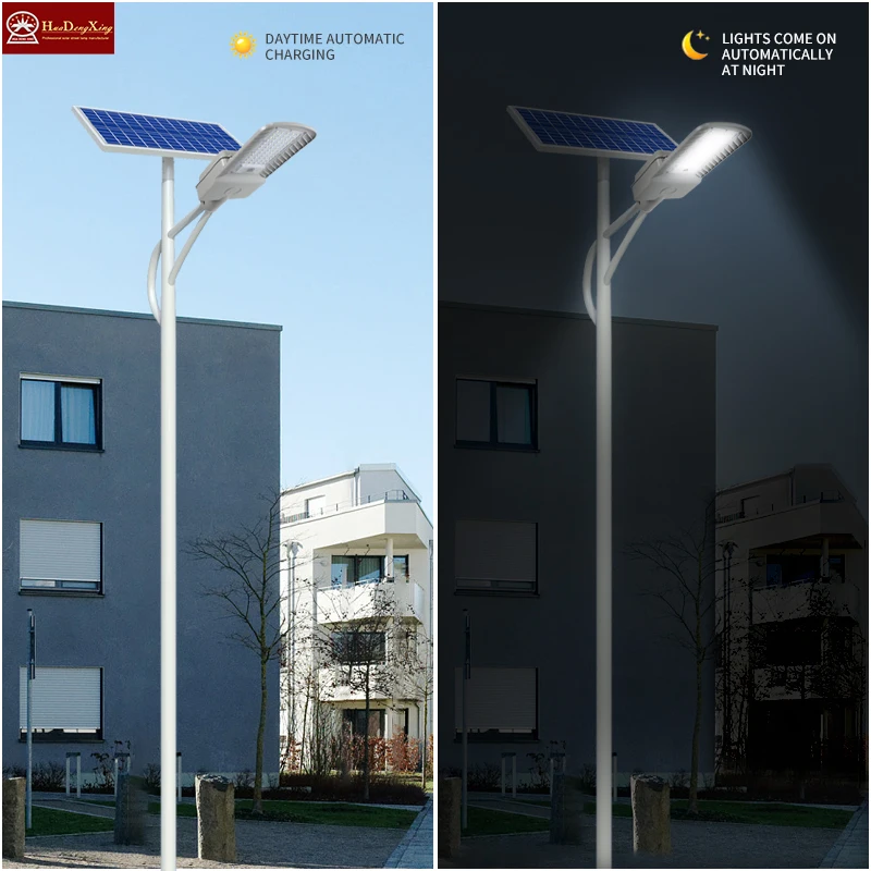 Monocrystalline LED Solar Street Light 30W-150W All-in-One Reflector Aluminum for Outdoor & Garden DC Power Supply
