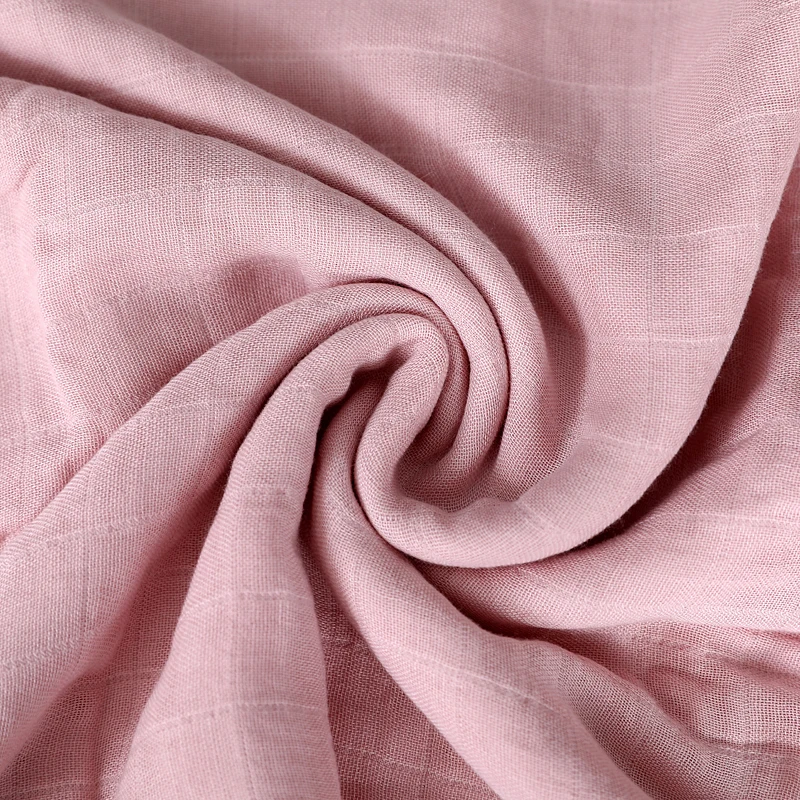 Hot selling Soft Breathable Organic Muslin Swaddle Bamboo Cotton Fabric Blanket Muslim Baby Blankets