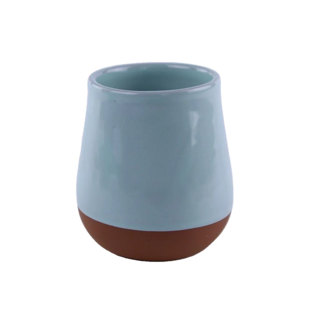 Best Selling Colored Fine Porcelain terracotta Ceramic Tea Cup Without Handle Coffee Mug Reusable Cup