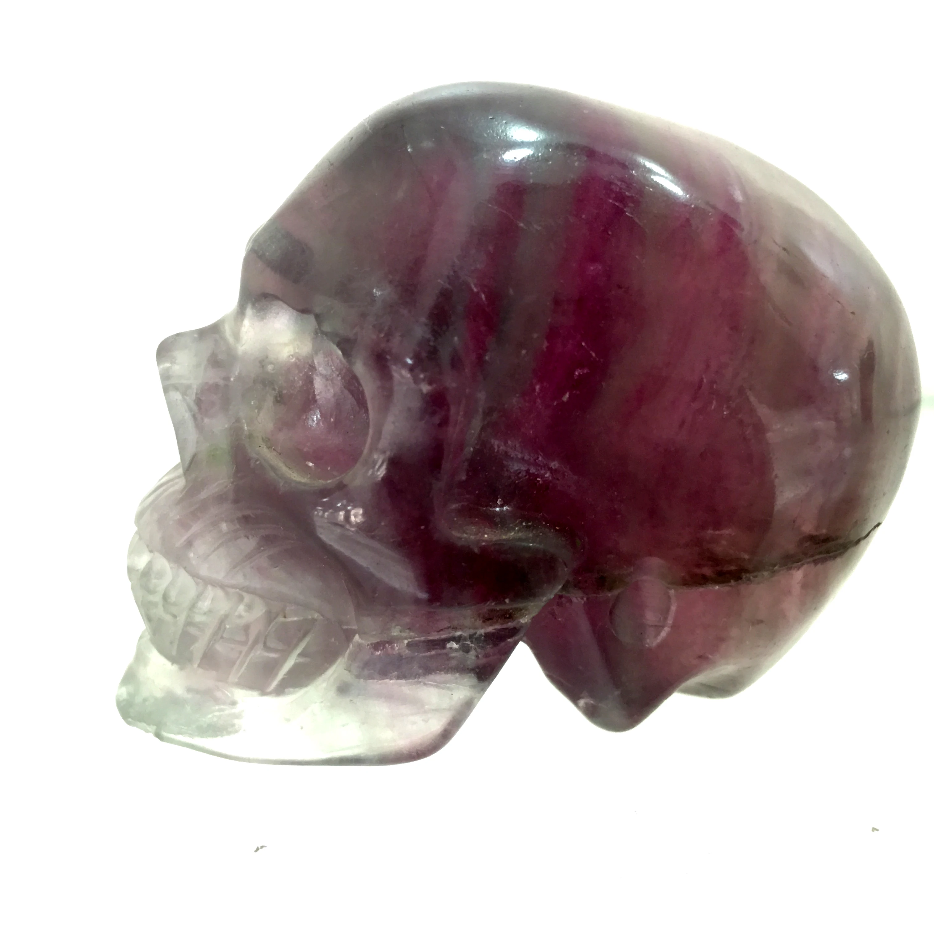 2 inch  Natural crystal skulls Customized  Carved Fluorite quartz Crystal Skulls