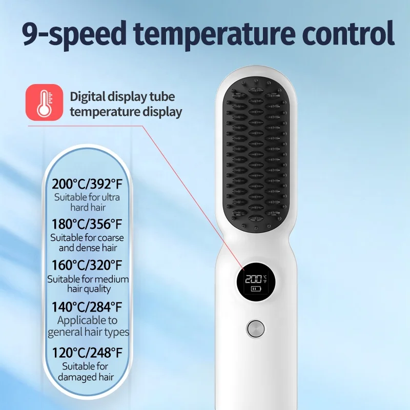 Plasma hair straightener straight hair comb automatic curling iron curling iron multifunctional infrared hot air comb