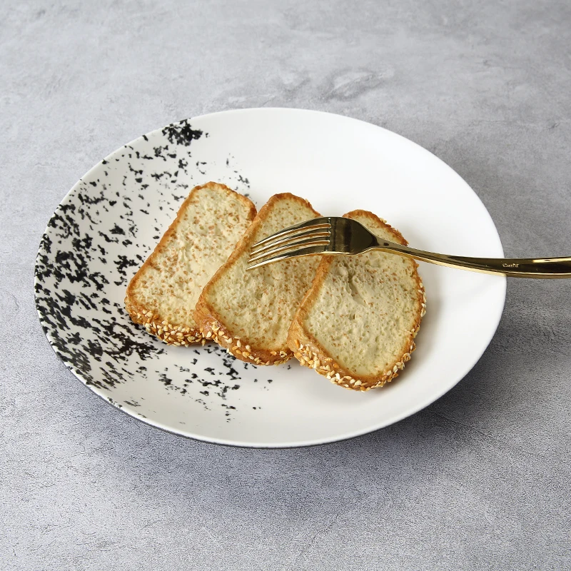 WEIYE 10 дюймов 2021 горячая Распродажа причудливый фарфор мелкая тарелка круглая керамическая тарелка набор