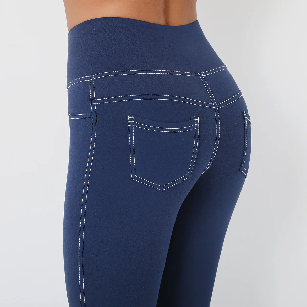 Active Wear Pocket Yoga Leggings  Custom Yoga Scrunch Butt Jeans Leggings Women Spandex With Pocket