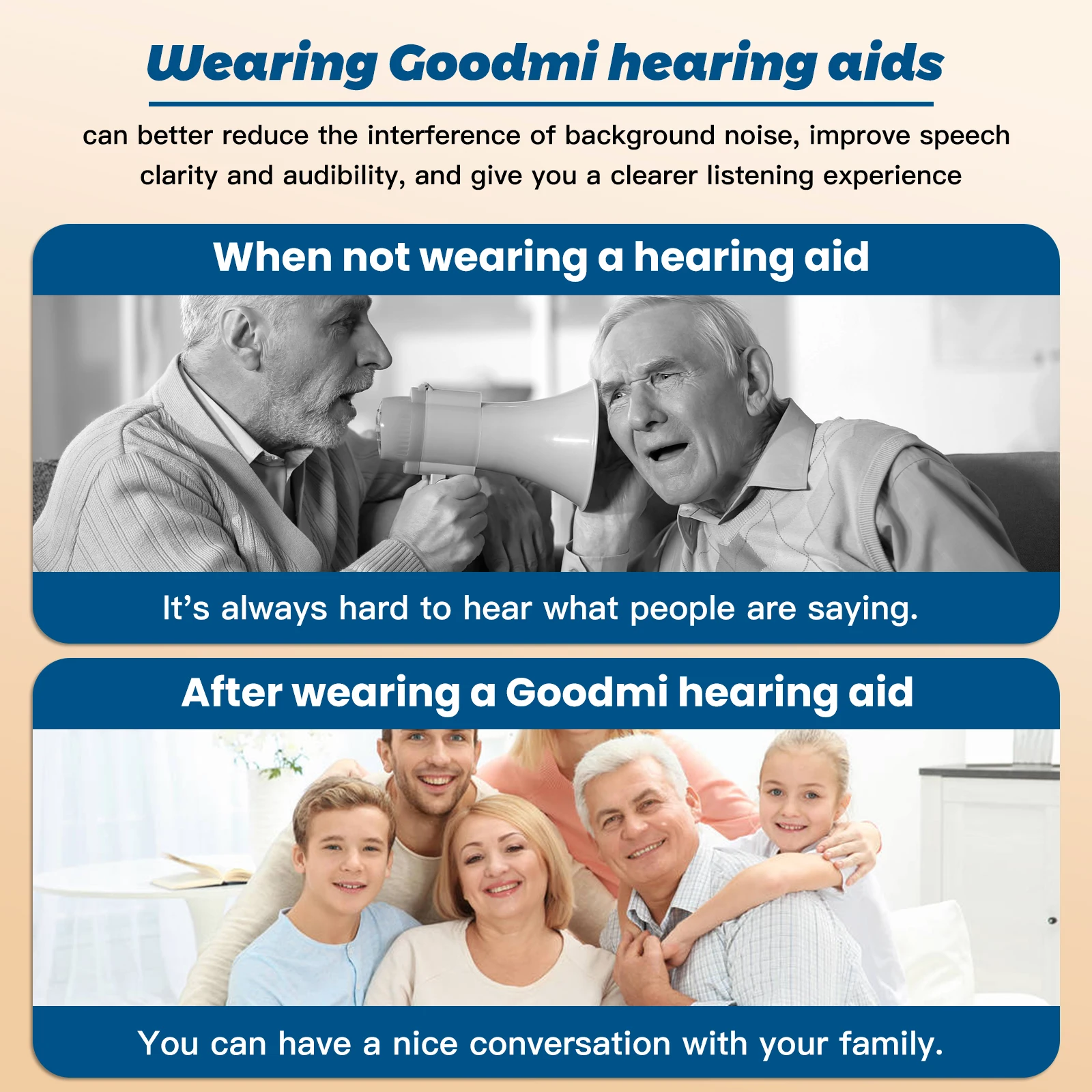 New products OTC BTE rechargeable hearing aid for seniors fashionable portable hearing amplifier price list wholesale best price