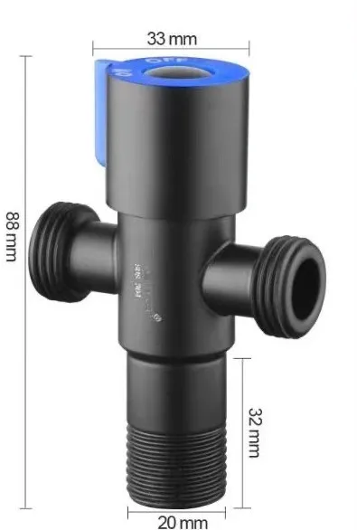 Wholesale stainless steel painted all copper core kitchen mixer sink water faucet tap valve two-way angle valve