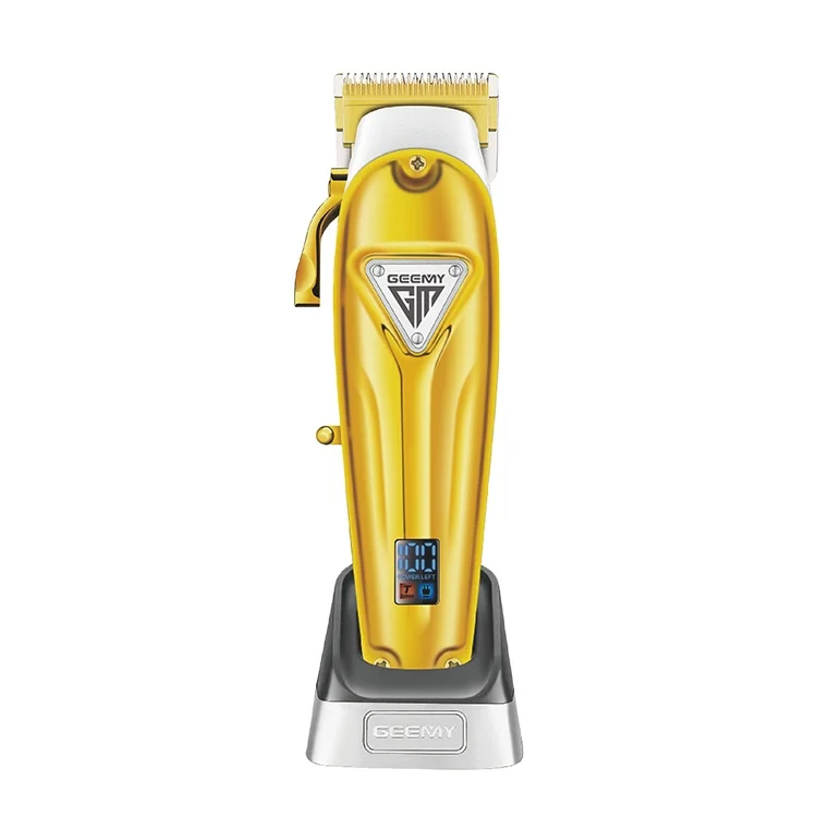 GEEMY GM880 Portable Cordless Salon Rechargeable Men Barber Clippers Metal Professional Electric Trimmer Hair Clipper Wholesale