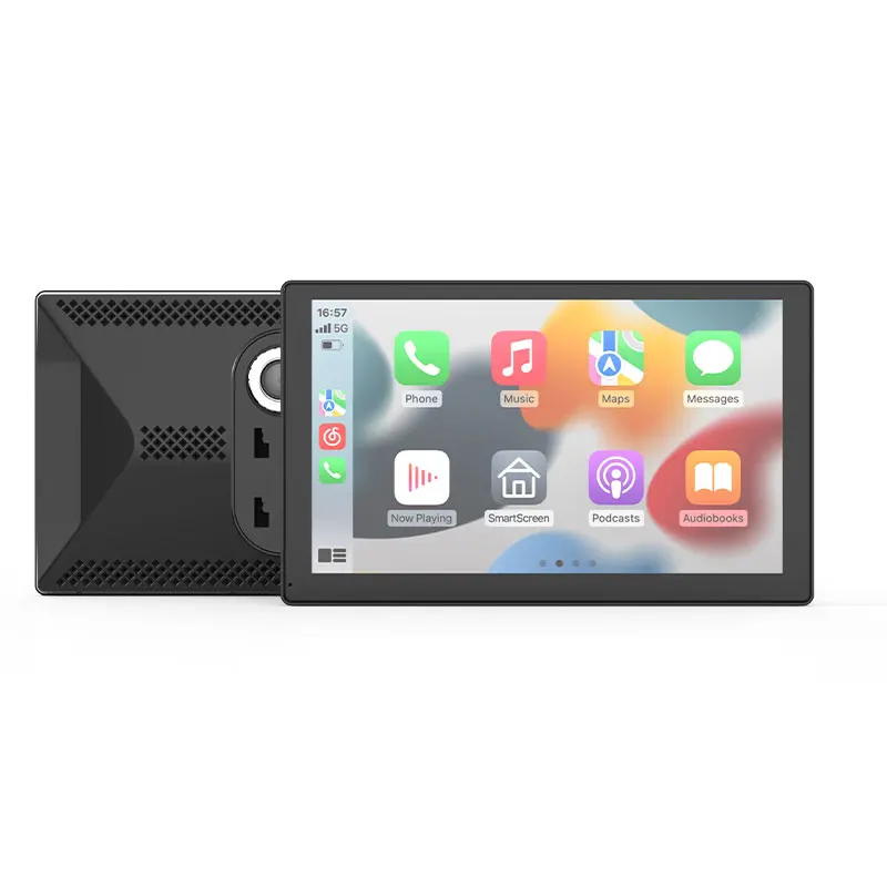 Portable 9-inch in car intelligent display supports wireless Carplay Android Auto dash cam global navigation system touch screen