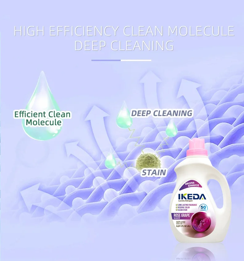IKEDA OEM/ODM Practical household laundry detergent supplier deep decontamination clean fragrance Manufacturer