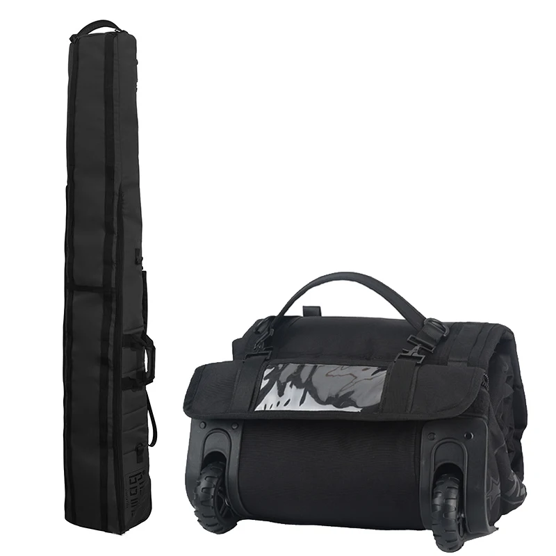 Premium Padded Ski Bag Ski Clothes Snow Gear Poles and Accessories Rolling Double SnowBoard Carry Bags for For Men Women