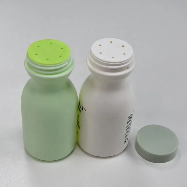 Plastic Powder Bottle 50 ml With Screw Cap HDPE Talc Powder Bottle For Baby