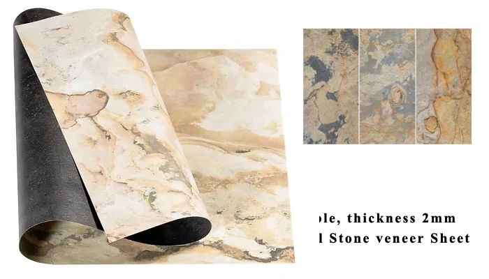 Decorated Laminated Star Galaxy Marble Veneer Mica Laminated Sheet Stone Wall Cladding High Quality Exclusive Marble Veneer