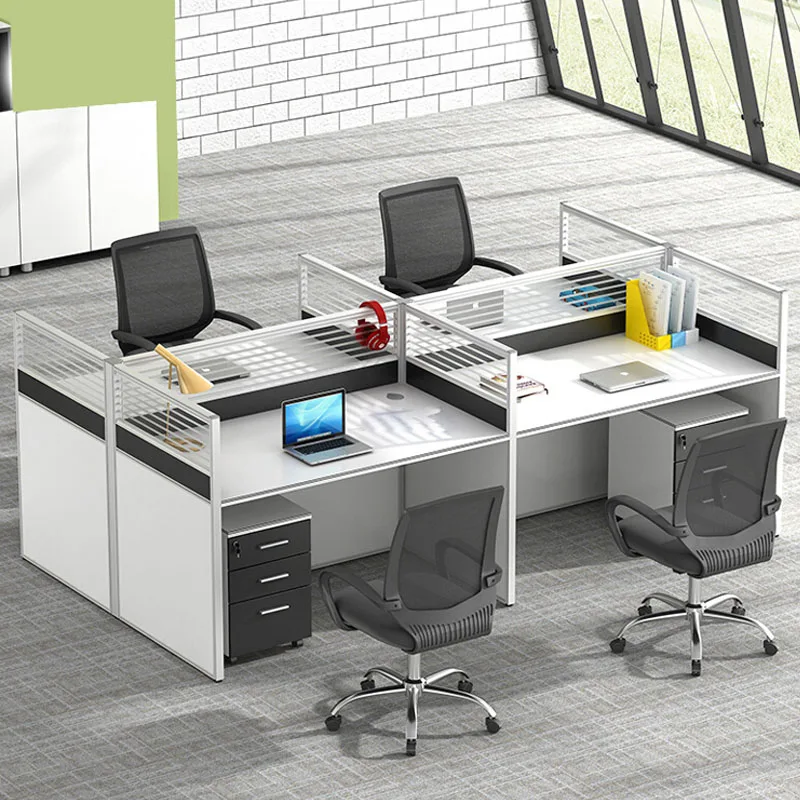 6 Seater Office Desk Workstation Cubicles L Type Workstation Work Station Desk Office Work Station