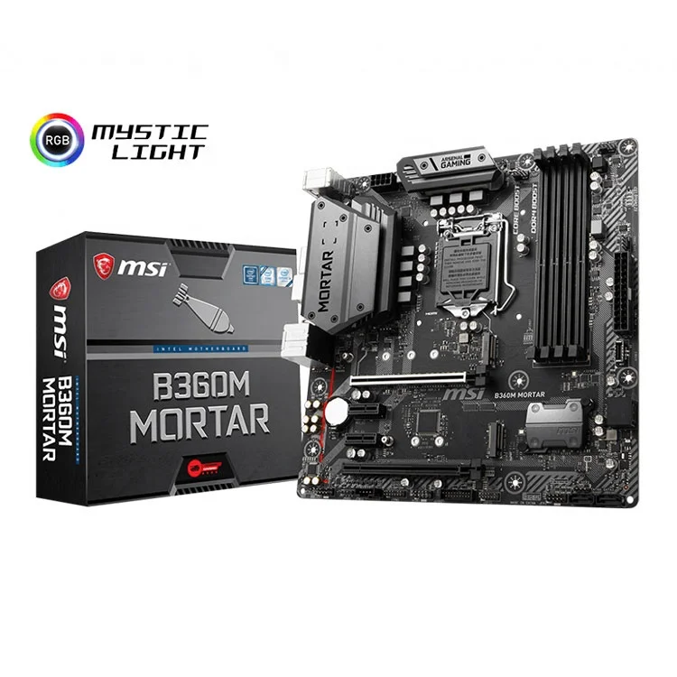 MSI B360M игровая материнская плата с 64 Гб DDR4 LGA1151 M ATX для 9-го