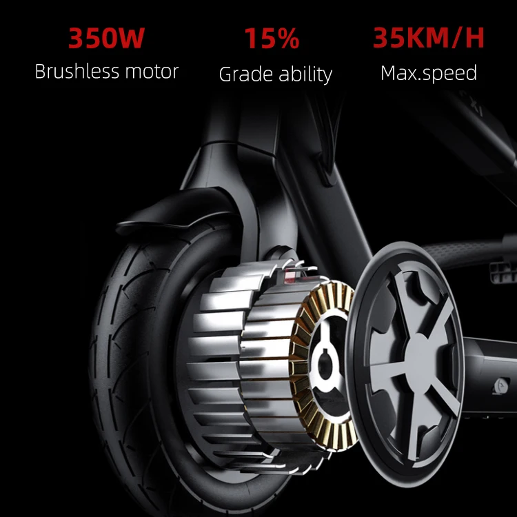 Wholesale Cheap 8.5 Inch 36V 350W E-Scooter Disc Brake Fast Speed Powerful Adult Electric Bike Scooter with Discount