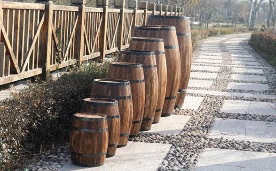 Decorative wooden barrel craft use bar decor wood barrels