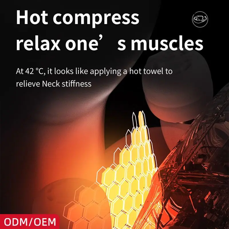 Professional neck massaging device hot compress shiatsu neck massager promote blood circulation