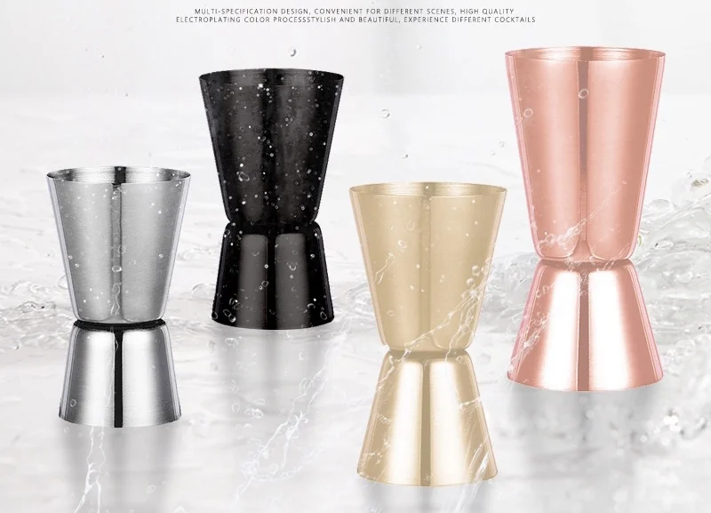 Stainless steel measuring cup bar cup ounce cup bar double head measuring machine three sizes