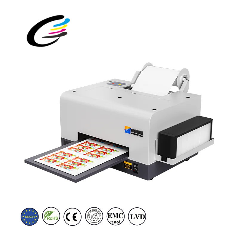 Fcolor A4 Label printer high quality roll to roll Inkjet High Resolution Waterproof PET PVC Sticker machine A3/A4 label printer