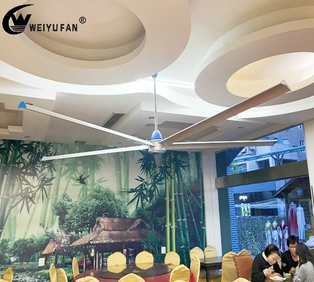 WEIYU 10FT большой бесщеточный промышленный вентилятор постоянного тока hvls, гигантский уличный потолочный вентилятор для использования с завода