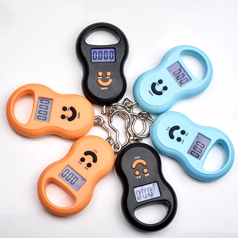 Mini Electronic Scale Portable 50kg Hanging Scale Digital Pocket Key Chain Weight Hook Kitchen Food Weight Gauge Measuring Tools