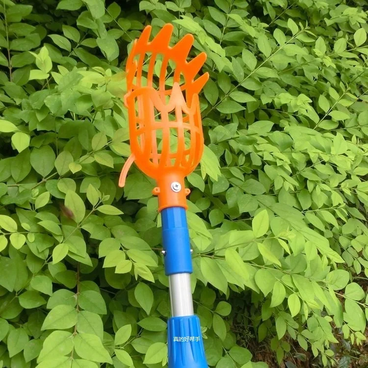 2024 hot seller manufacturer direct plastic garden tool fruit picking tools with long telescopic handle telescoping fruit picker