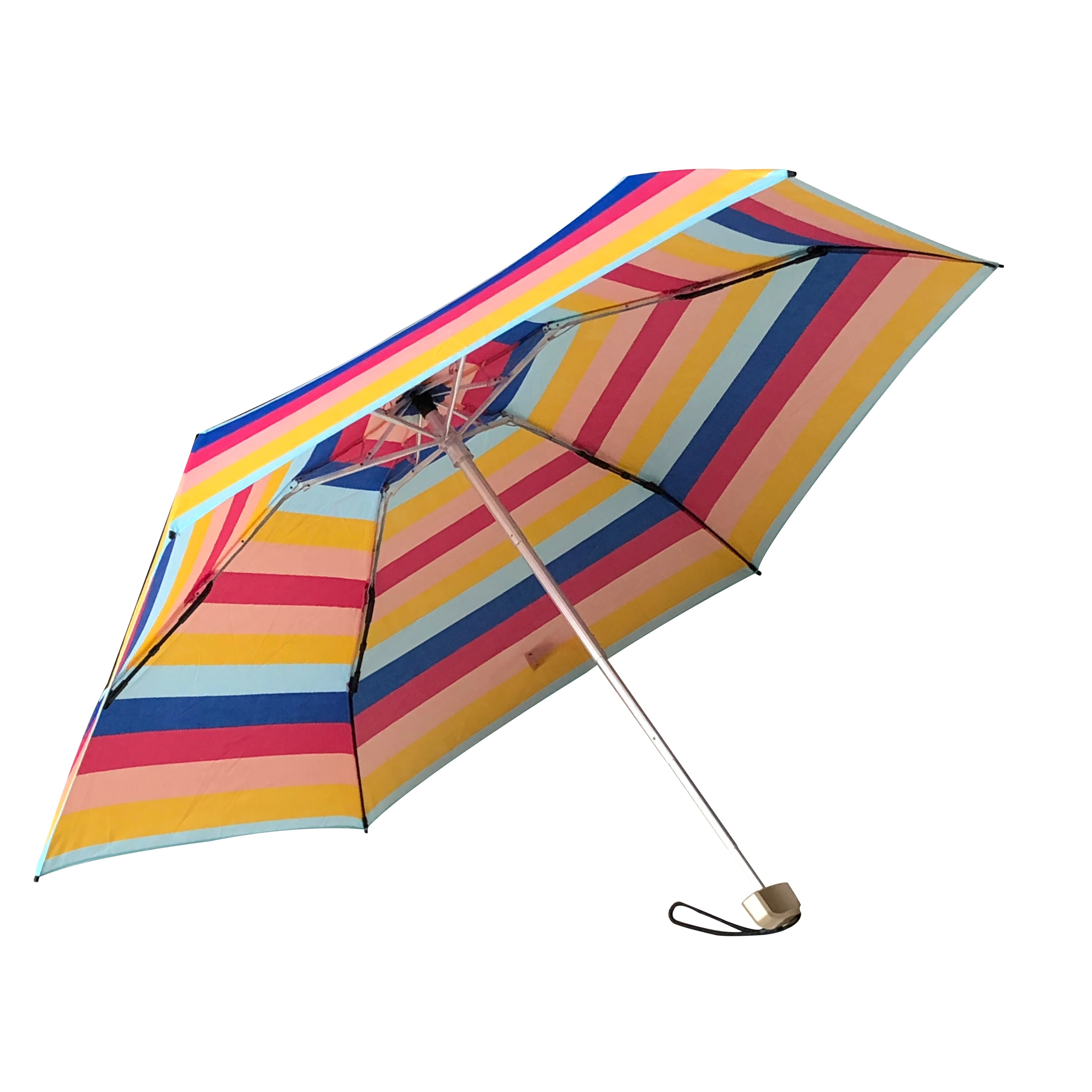 Ultra Light Mini Five Fold Sun And UV Protection Umbrella Professional Manufacture Cheap 5 Fold Pocket Size Umbrella