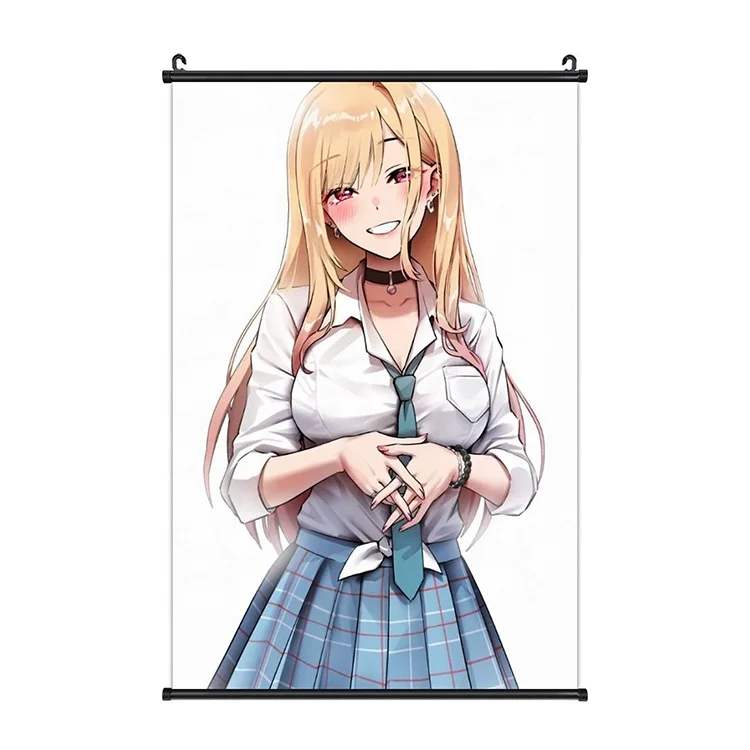 Anime My Dress-Up Darling Inui Sajuna Kitagawa Marin Wall Scroll Roll Painting Poster Hang Poster Cosplay Collection Gift
