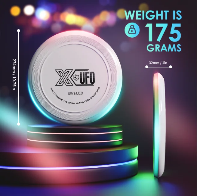 LED Ultimate Frisbeed Glowing Flying Disc Toy X-UFO 175g Frisbeed For Outdoor Sport Flying Disc