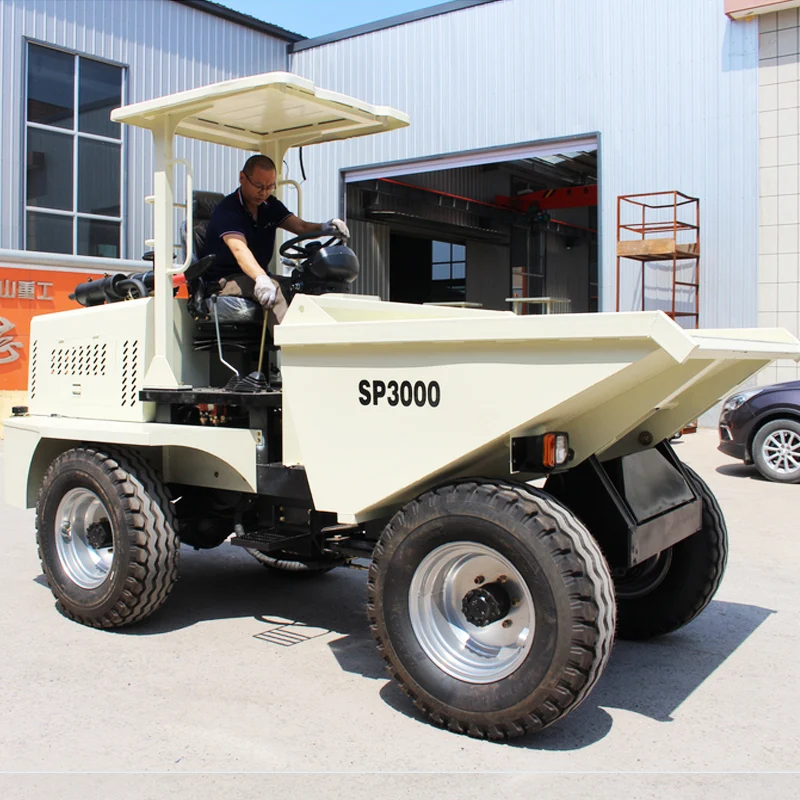 Manufactory CE/EPA diesel mini dumper 3 ton 4x4 small truck tipper dumpers site dumper in Chile Peru for sale