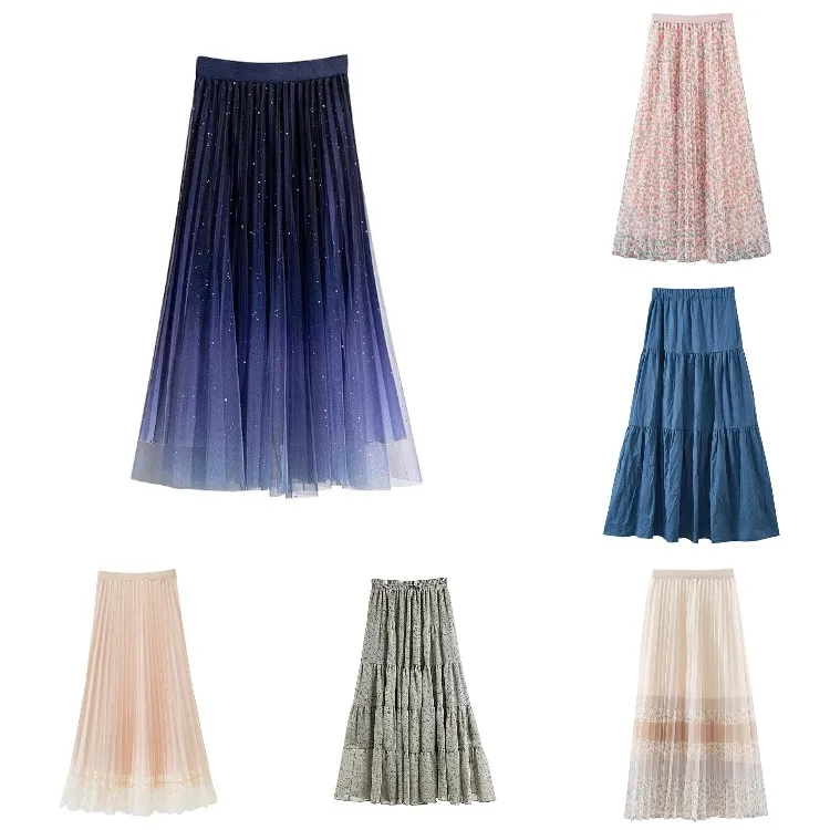 Beautiful Indian Patchwork Bohemian Cotton Long Skirt,Mixed Floral Patches Summer Skirt