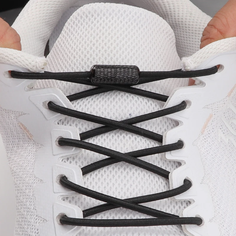 1Pair No Tie Shoelaces Round Elastic Shoe Laces Sneakers Shoelace Quick Lazy Laces 25 Color Shoestring