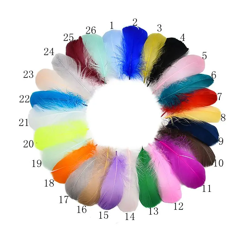 Wholesale colored Goose Feathers  Duck feather for sale carnival costumes dream catcher decoration