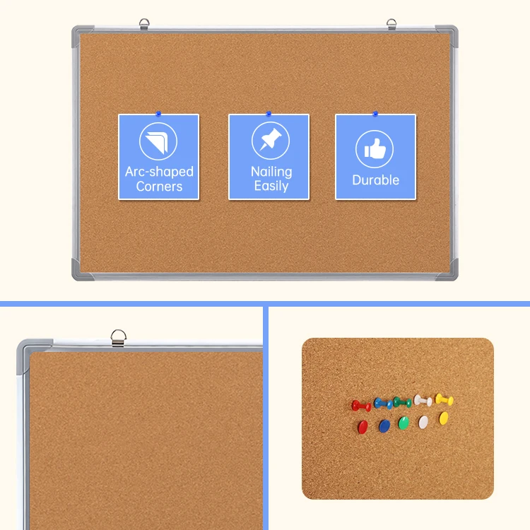 Cork Notice Board Bulletin Board Decorative Pin Borad for Office