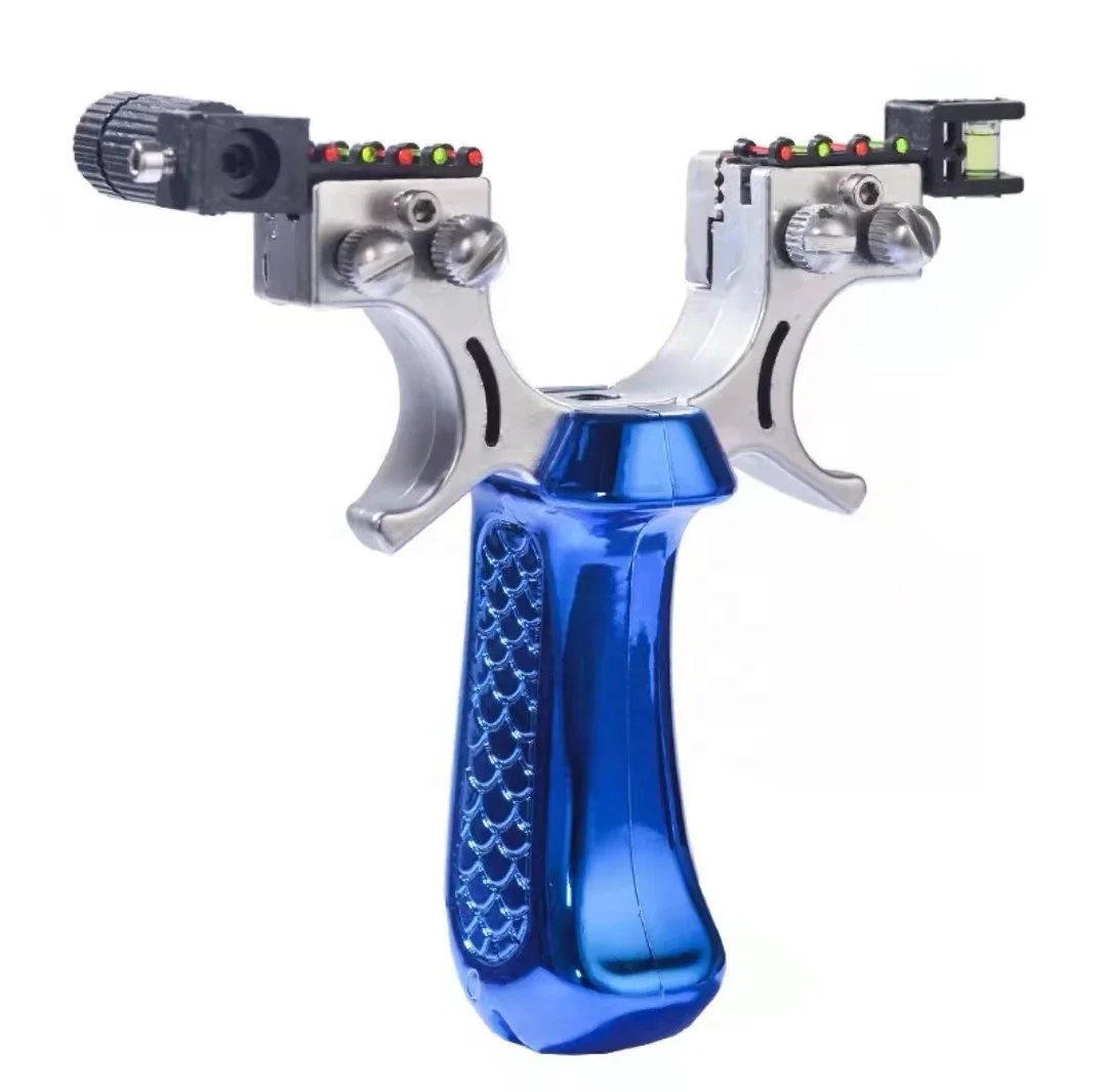 Powerful Aluminium Alloy Slingshot Crossbow Hunting Catapult Camouflage Bow Outdoor Camping Kits with
