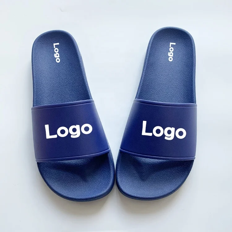 Popular Tread Sublimation Blank Slides  Slippers Men Designer Solid Color Slippers Custom Printed Logo Slippers for Male