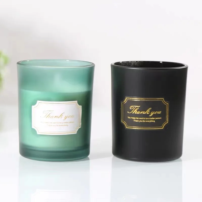 Unique Vintage Glass Candle Container Recipientes Para Velas De Vela Colored 6oz 8oz 10oz 12oz 15oz Frost Empty Glass Candle Jar