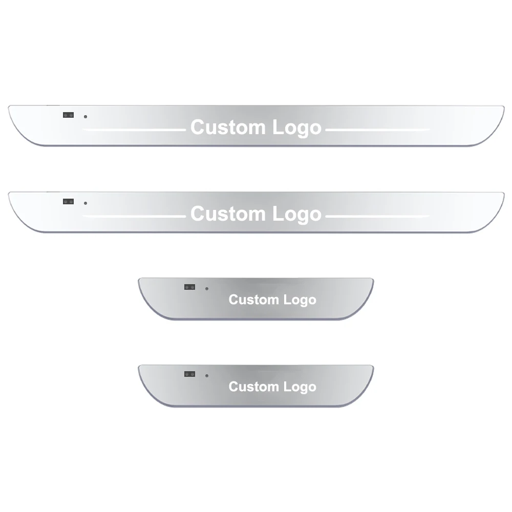 USB Power no wiring Customize LED Welcome Pedal light Car Scuff Pedal car door sill light logo Projector Laser lamp