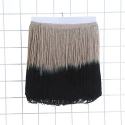 Hot sale 20CM Double Color Gradient Color Tassel Fringe  For Latin Dress