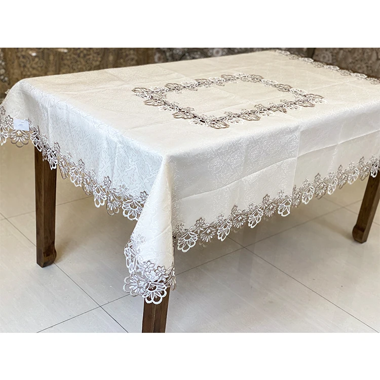 Factory European Fabric Lace Table Cloth Wholesale Rectangular Coffee Table Tablecloth