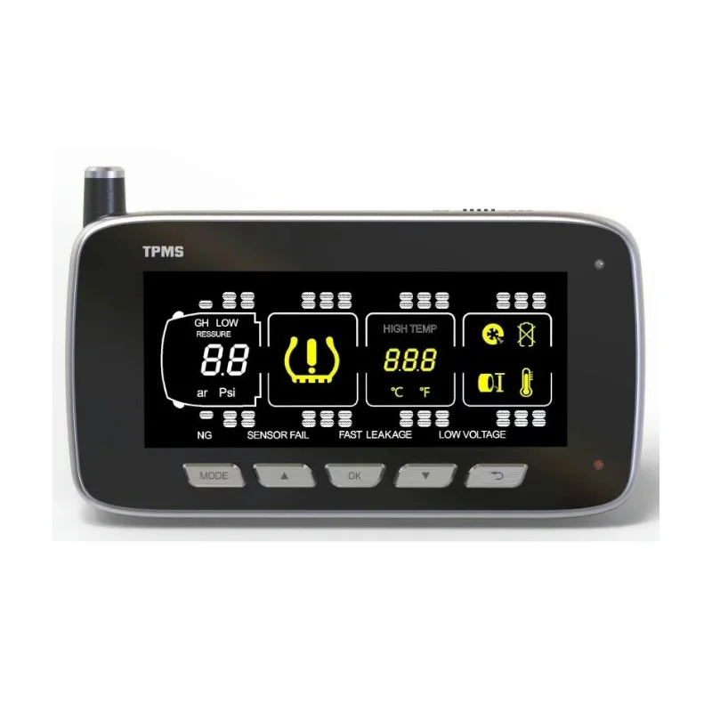 TPMS high precision solar wireless automobile tire pressure monitoring system built-in external detector manufacturers