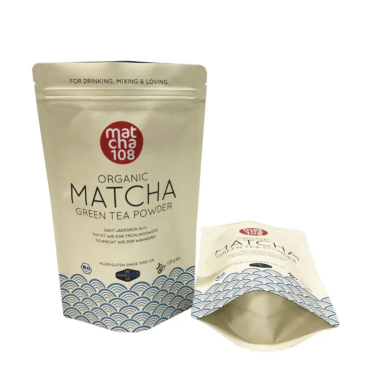 Индивидуальная цифровая печать матовая поверхность переработанные материалы стоячий мешочек Упаковка чайных пакетиков