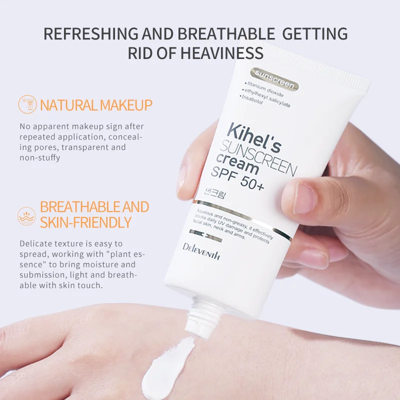 Korea Beauty Natural Sunscreen Physical Whitening With SPF 50+ PA+++ Non-greasy Sunblock