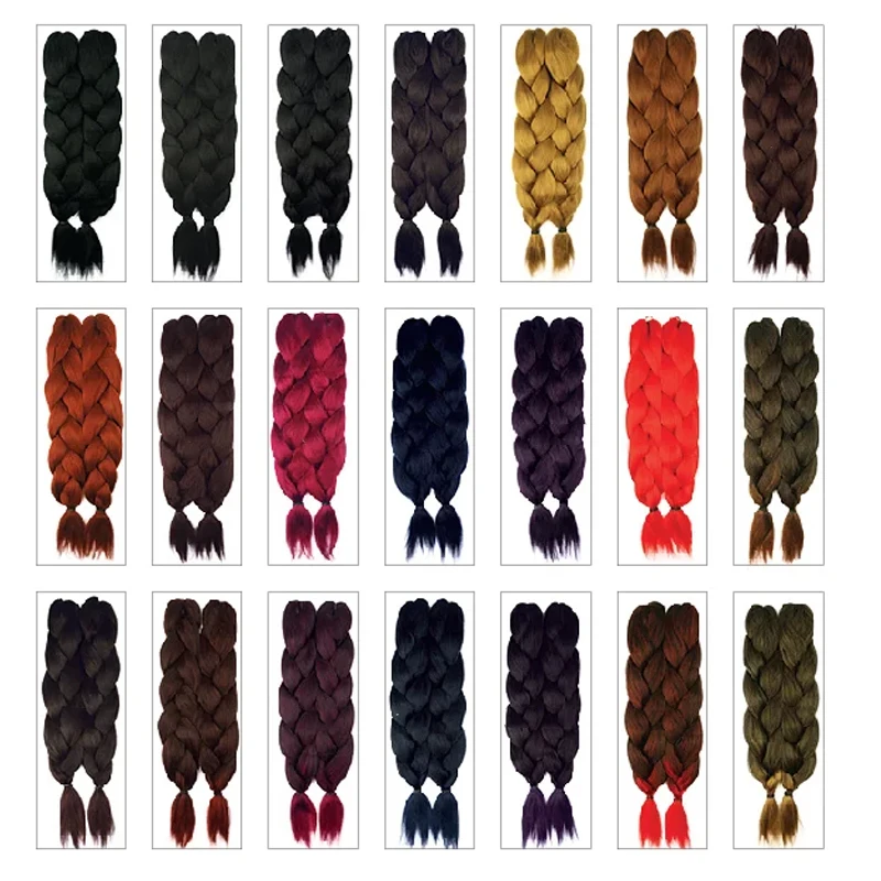 Wholesale Pre stretched braiding hair Synthetic hair two bundles Yaki texture wicks for african braids 48inch 170g two bundles